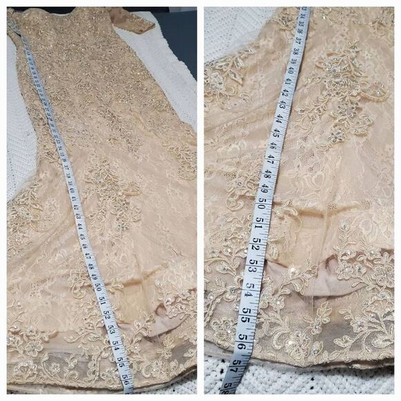 Champagne Color Wedding Gown Size XS/S Petite - Picture 12 of 12